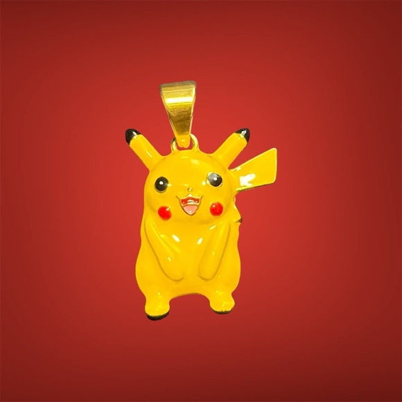 Pikachu Yellow and Gold Pendant - Picture 2 of 2